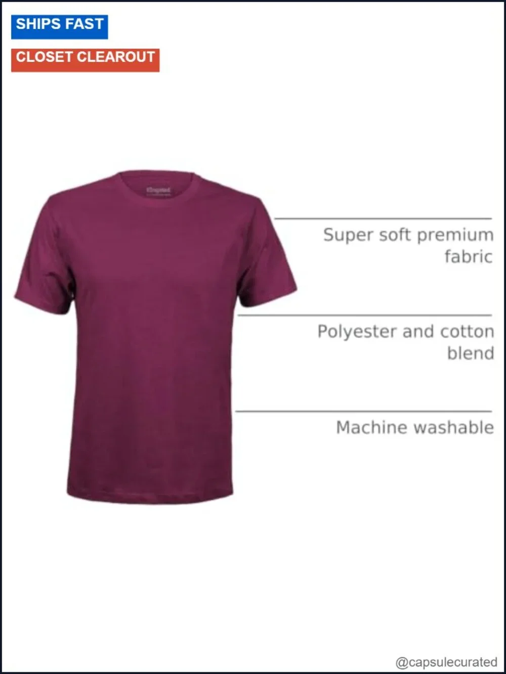 Men's Super Soft Classic Crew Neck T-Shirt 3 Pack - Premium Polycotton Short
